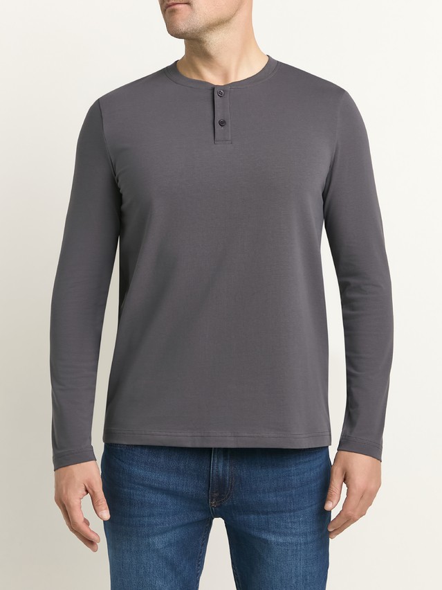 Men's polo neck shirt DIWARI BASIC MEN MD 4030, s.176,182-92, graphite - 1