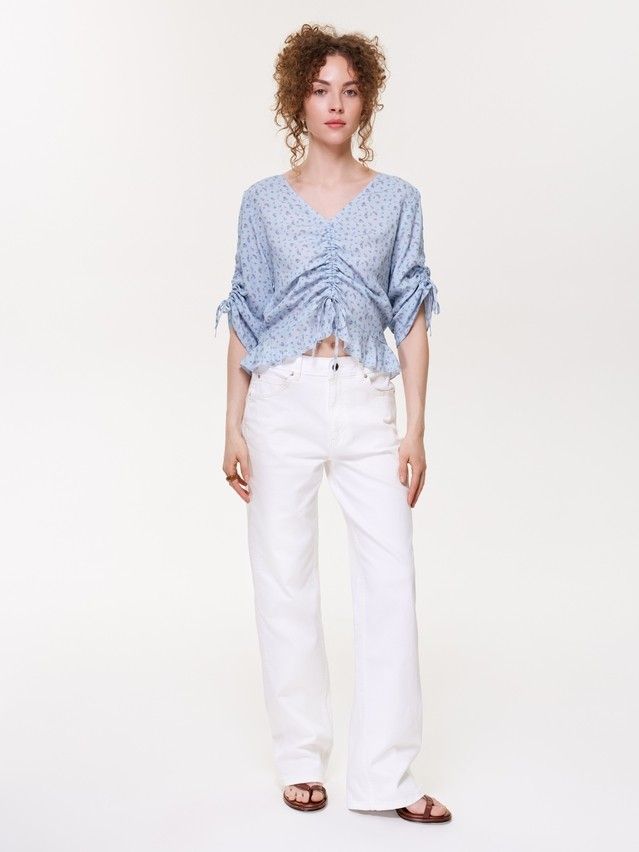 Women's blouse CONTE LBL 3831, s.170-84-90, blue-flowers - 1