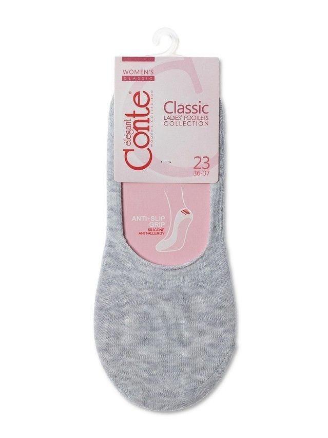Women's footlets CONTE ELEGANT CLASSIC, s.23, 000 light grey - 4