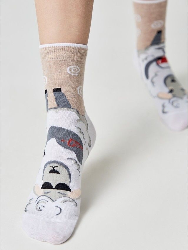 Women's cotton socks HAPPY 18С-227SP, rives. 36-39, 170 beige - 5