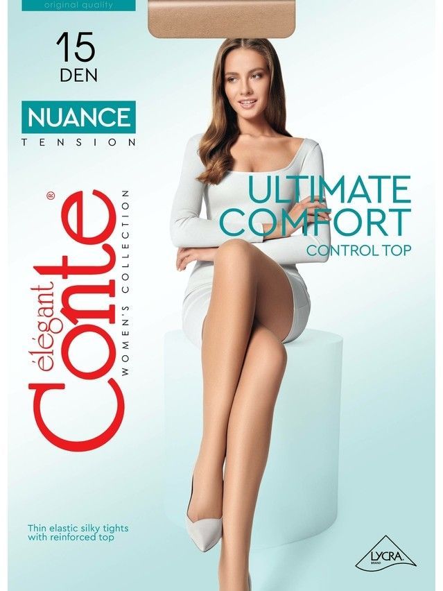 Women's tights CONTE ELEGANT NUANCE 15, s.2, shade - 4