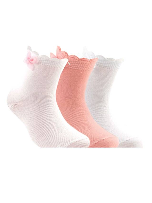 Children's socks CONTE-KIDS TIP-TOP, s.12, 000 white-light pink - 1