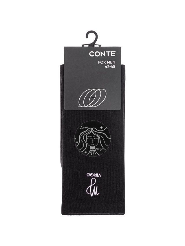 Men's socks CONTE, s.27-29, 668 black - 4