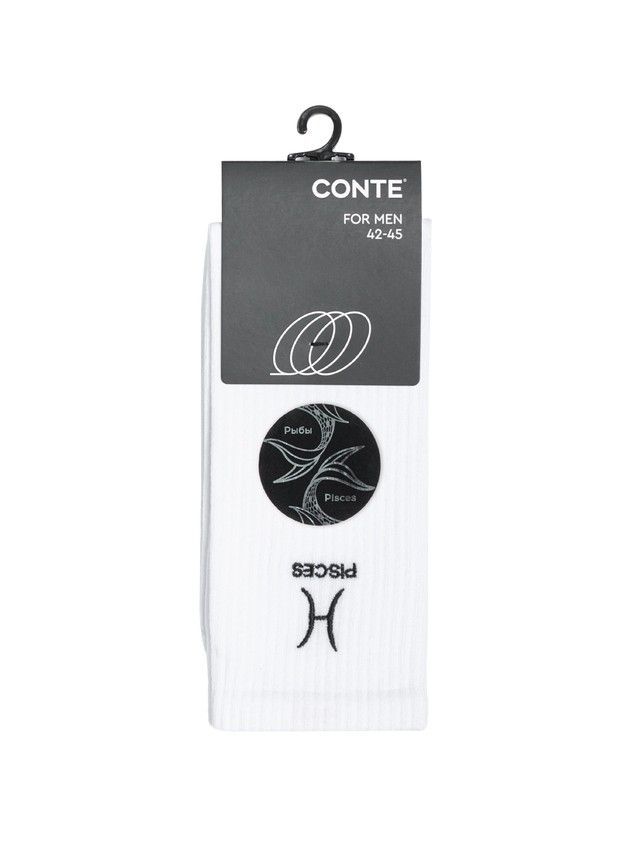 Men's socks CONTE, s.27-29, 635 white - 4