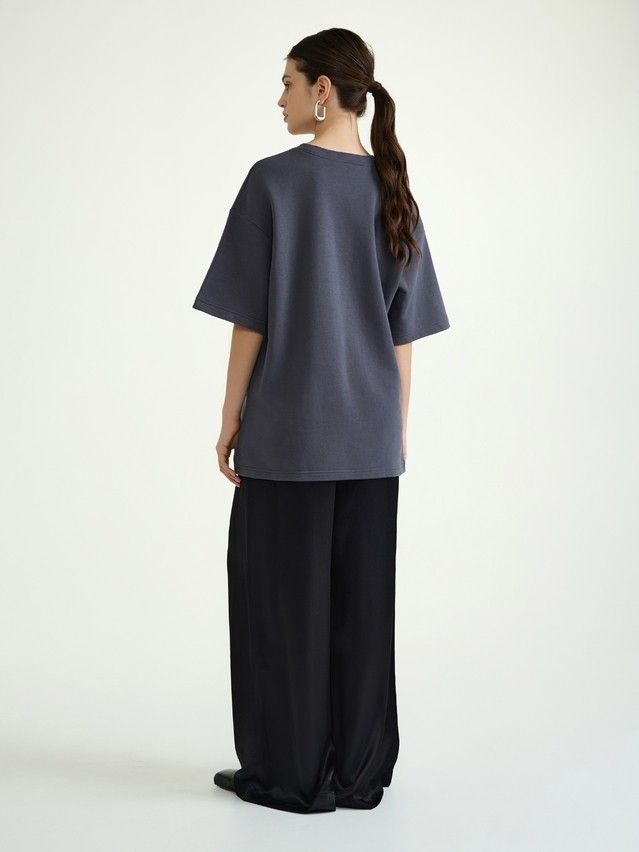 Women's polo neck shirt CONTE ELEGANT LD 3081, s.170-100, graphite - 2