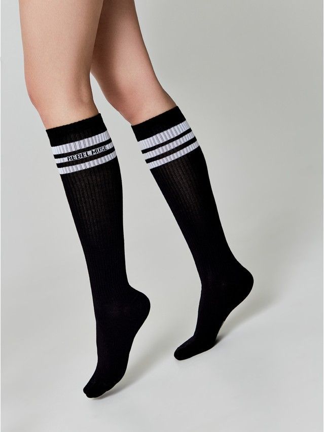 Women's knee high socks CONTE ELEGANT CLASSIC, s.23-25, 009 black - 1