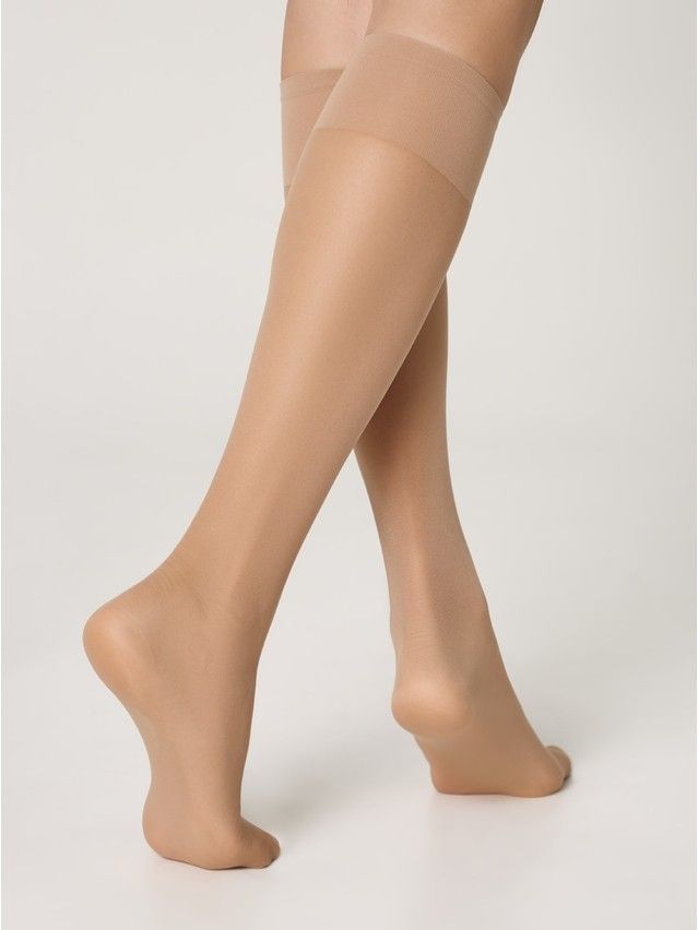 Women's knee high socks CONTE ELEGANT SOLO 40 (2 pairs) (box),s.23-25, natural - 2