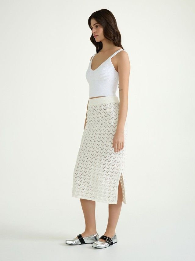 Women's skirt CONTE ELEGANT LDK2446, s.170-90, ecru - 4