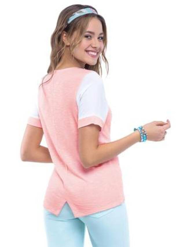 Women's polo neck shirt CONTE ELEGANT LD 515, s.158,164-100, pink - 1