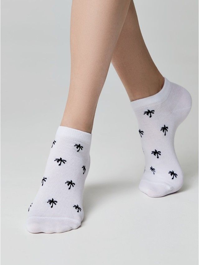 Women's socks CONTE ELEGANT ACTIVE, s.23, 589 white-black - 3