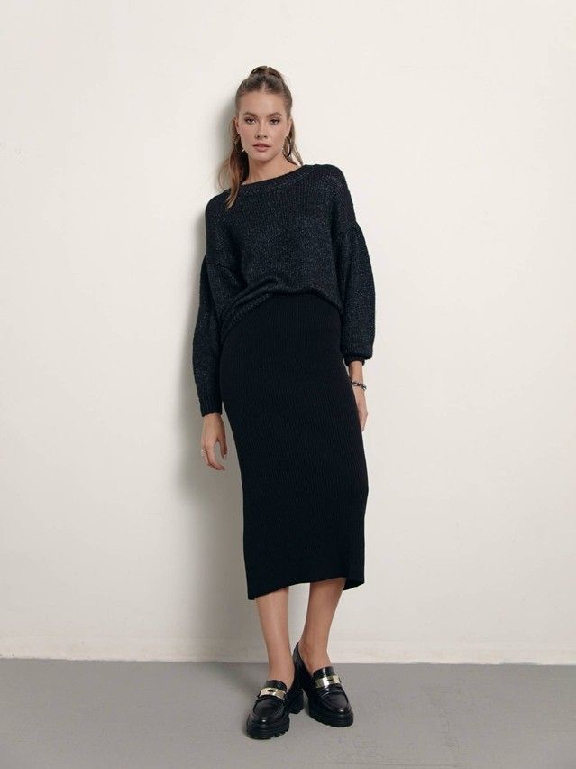 Women's skirt CONTE ELEGANT LDK159, s.170-90, black - 1