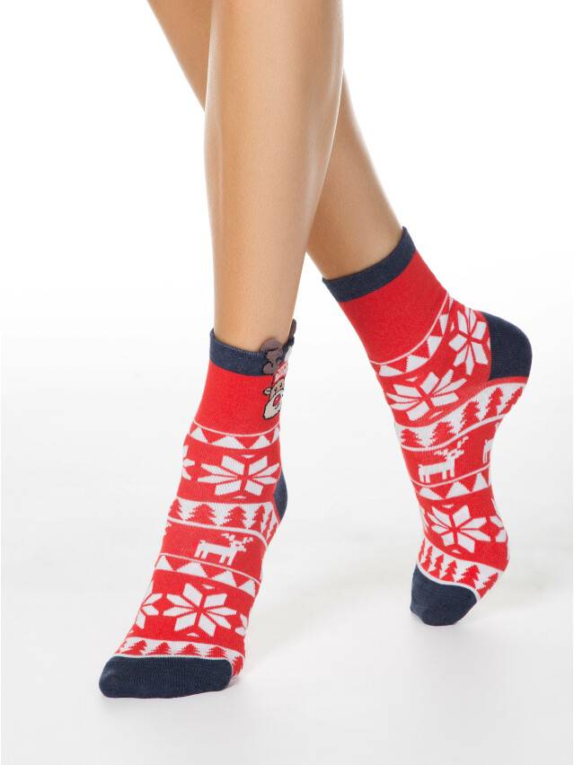 Women's socks CONTE ELEGANT NEW YEAR, s.23-25, 445 red - 1