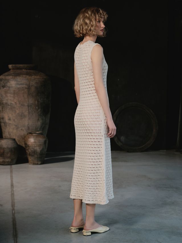 Women's dress CONTE ELEGANT LDK2569, s.170-84-90, ecru - 2