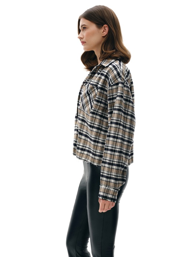 Women's shirt CONTE LRU 3504, s.170-88-94, black-beige check - 6