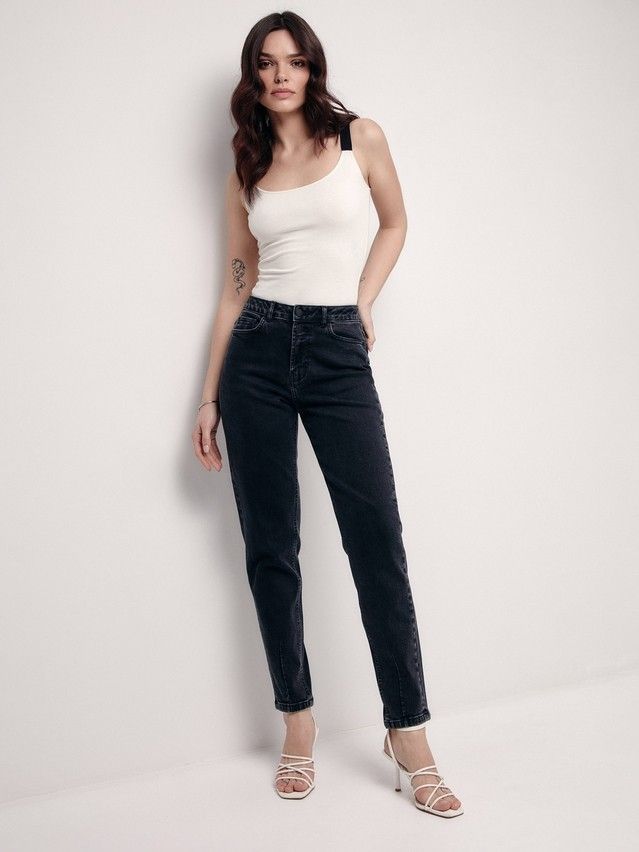 Denim trousers CONTE ELEGANT CON-449, s.170-102, washed black - 2