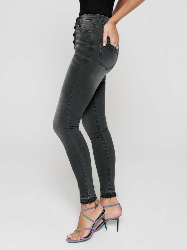Skinny jeans with High rise CON-225, s.170-102, washed black - 3