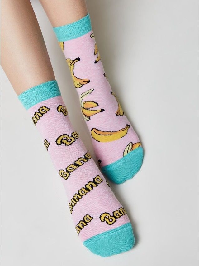 Women's cotton socks HAPPY 18C-227SP, s. 36-39, 166 light pink - 5