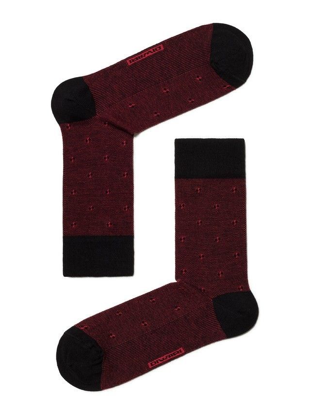 Men's socks CLASSIC 19C-35SP, s. 40-41, 120 black-bordeaux - 1