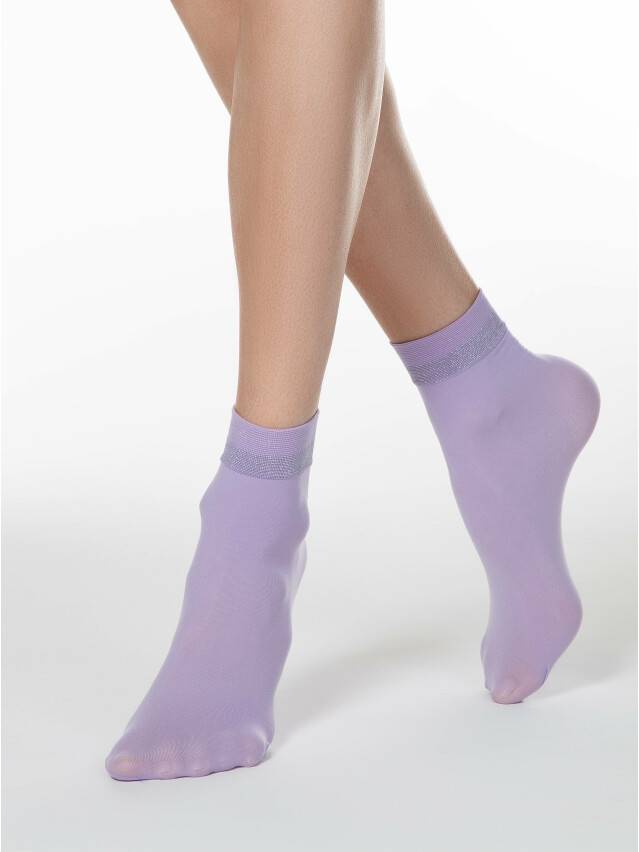 Women's socks CONTE ELEGANT FANTASY, s.23-25, silver-lillac - 1