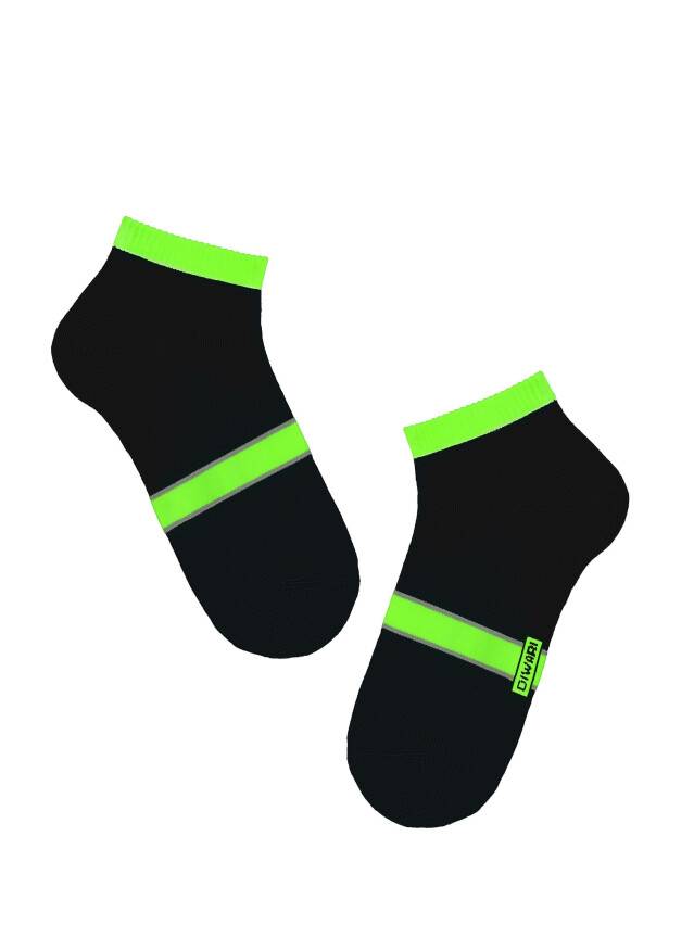 Men's socks DiWaRi ACTIVE, s. 40-41, 066 black-lettuce green - 1