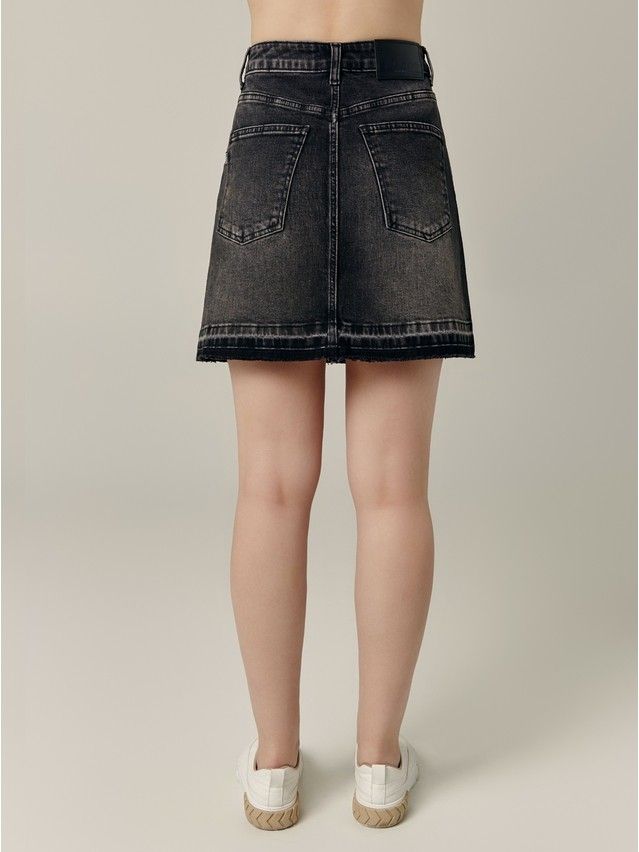 Denim skirt CONTE ELEGANT CON-687, s.170-94, washed black - 6