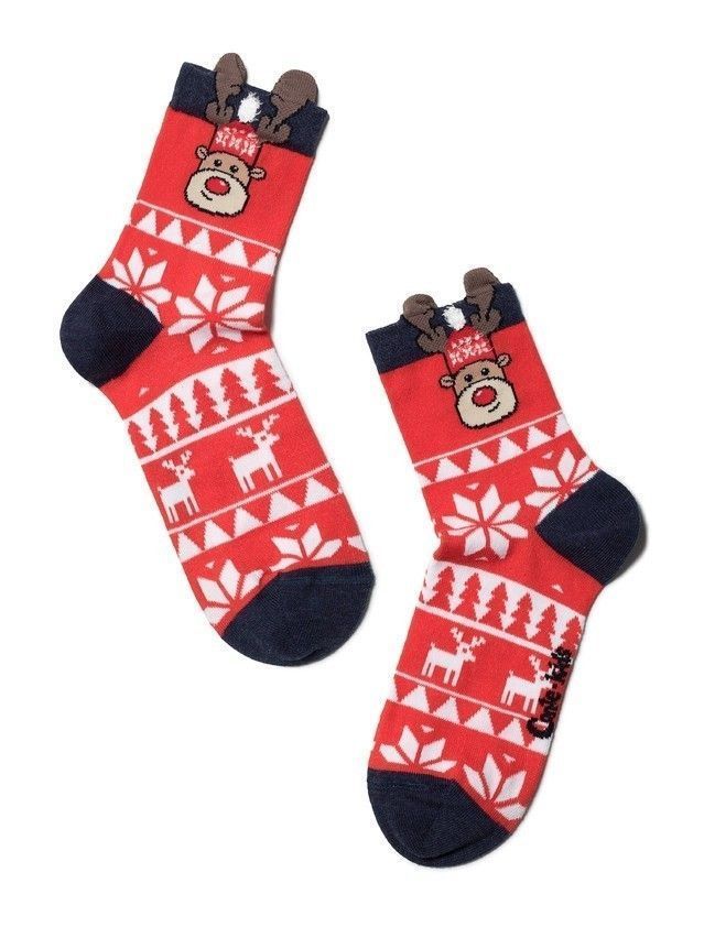 Children's socks Conte-Kids NEW YEAR, s. 24-29, 445 red - 1