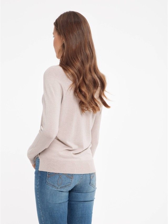Women's polo neck shirt CONTE ELEGANT LDK025, s.158,164-84, beige - 3