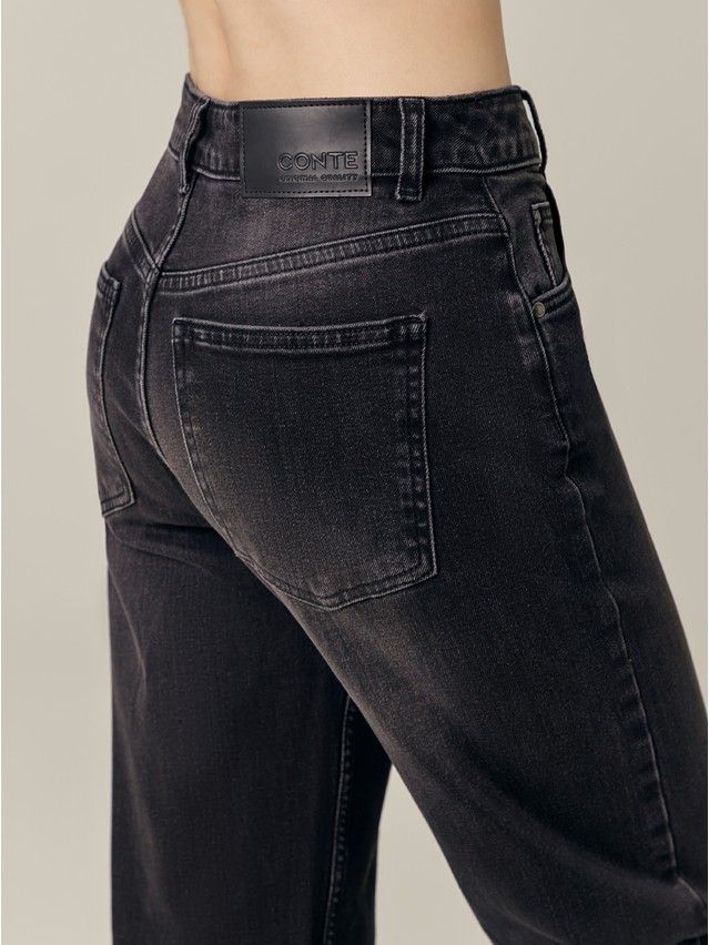 Denim trousers CONTE ELEGANT CON-716, s.170-102, black - 4