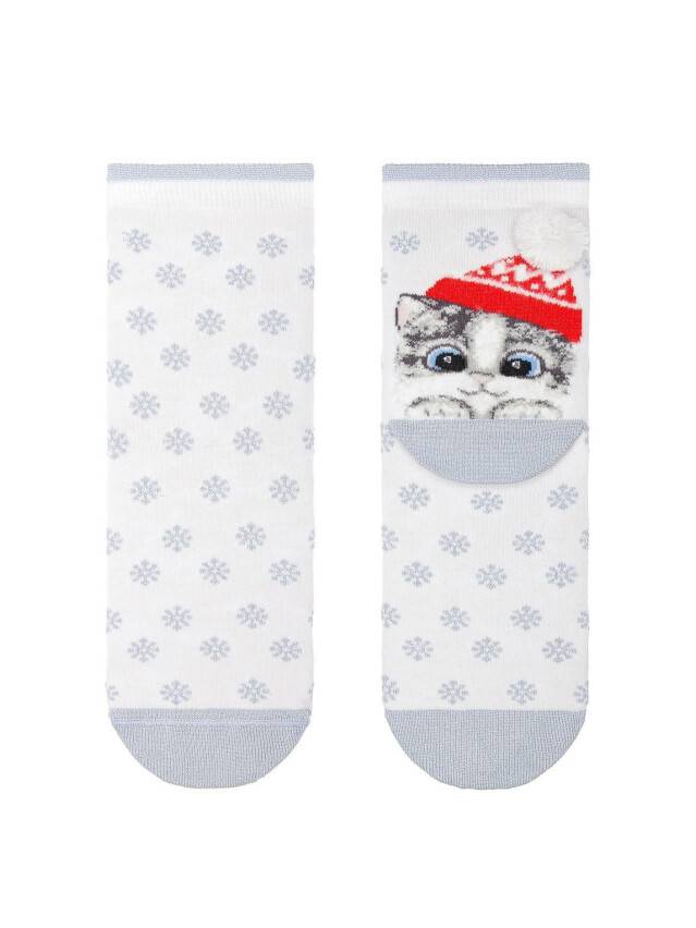 Children's socks CONTE-KIDS NEW YEAR, s.24-29, 382 white - 1