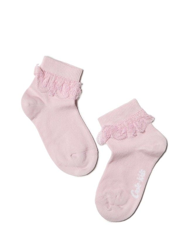 Children's socks TIP-TOP (with lace ribbon) 7S-11SP, 7S-27SP, s.15-17, 000 light pink - 1