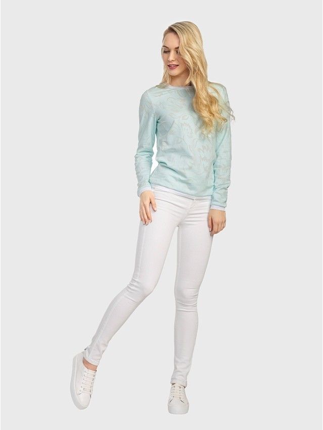 Women's polo neck shirt CONTE ELEGANT LD 707, s.158,164-100, mint - 1