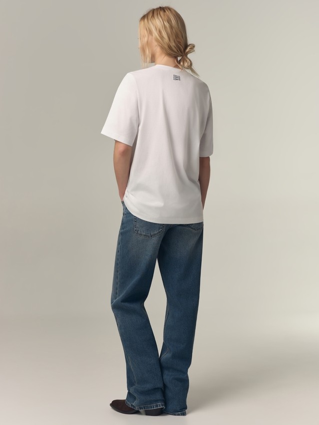 Women's polo neck shirt CONTE ELEGANT LD 3036, s.170-92, white-lingerie - 2