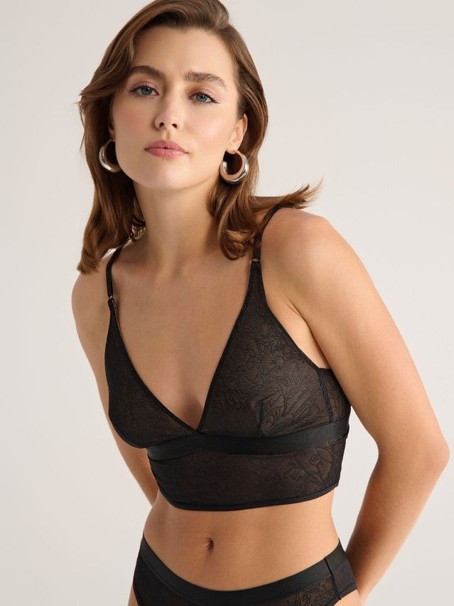 Women's bustier CONTE ELEGANT FLORAL TATTOO LBE 2870, s.170-100, black - 1