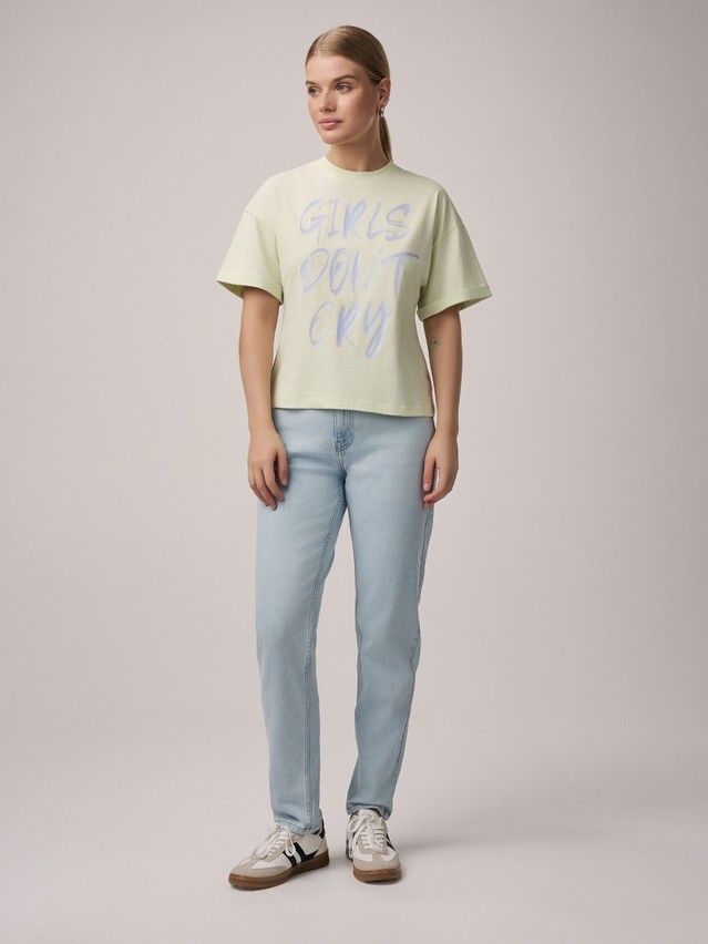 Women's polo neck shirt CONTE ELEGANT LD 2699, s.170-92, pistachio-girls - 1