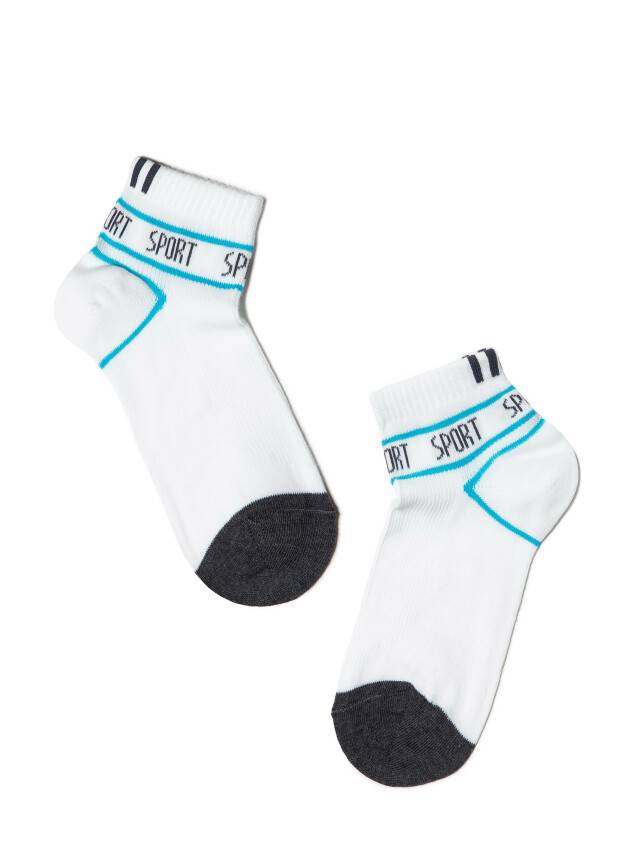 Children's socks CONTE-KIDS ACTIVE, s.30-32, 316 white-turquoise - 1
