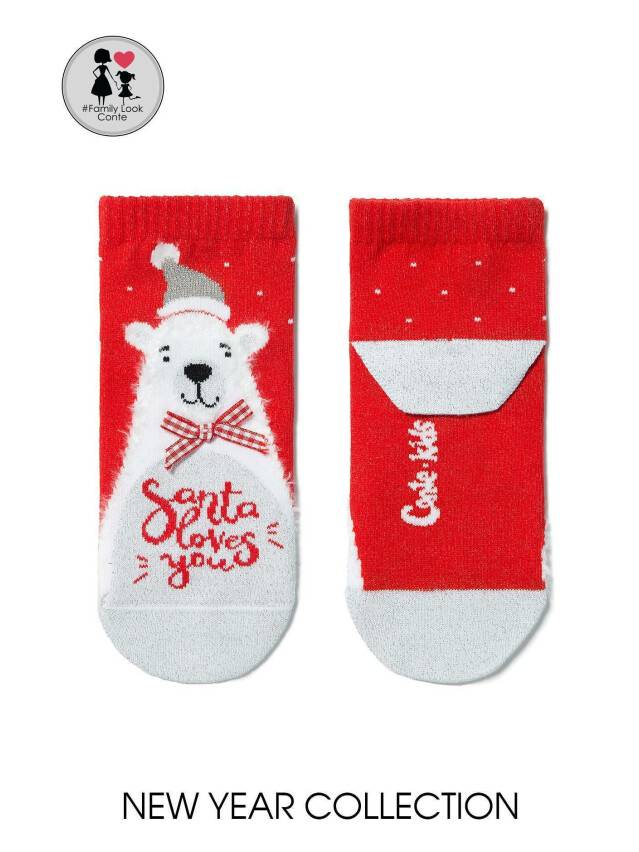 Children's socks CONTE-KIDS NEW YEAR, s.24-29, 383 red - 1