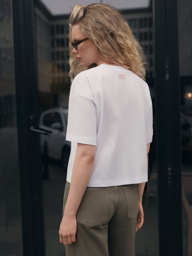 Women's polo neck shirt CONTE ELEGANT LD 3032, s.170-92, white-stickers - 3