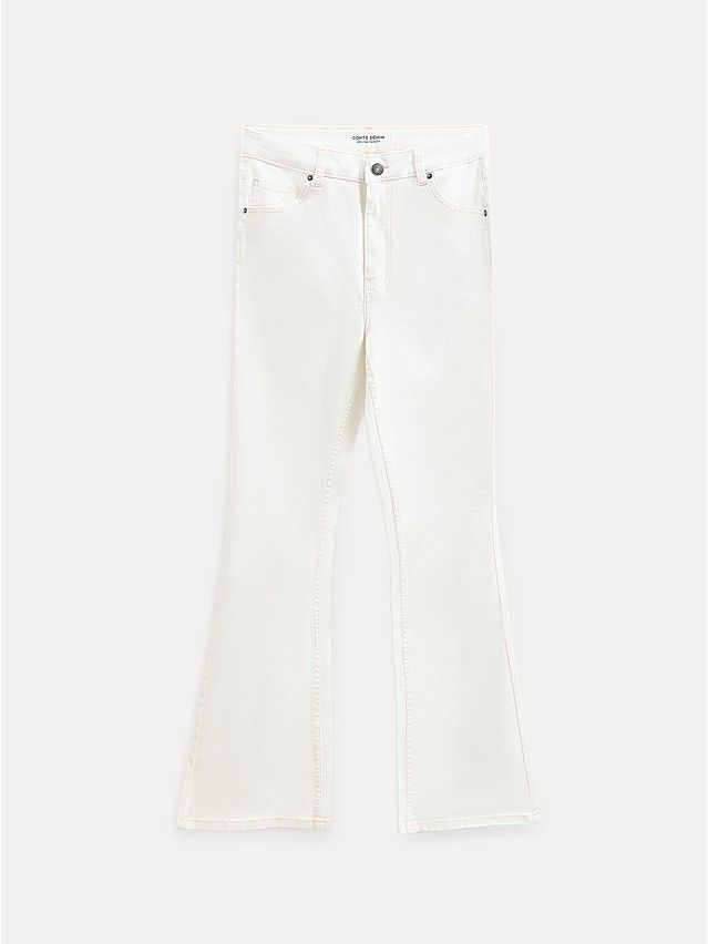 Denim trousers CONTE ELEGANT CON-803, s.170-102, off white - 7