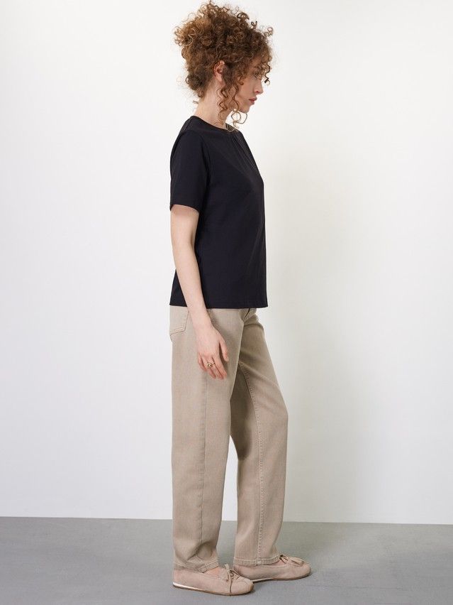 Women's polo neck shirt CONTE ELEGANT LD 3206, s.170-84, black-3conte - 7