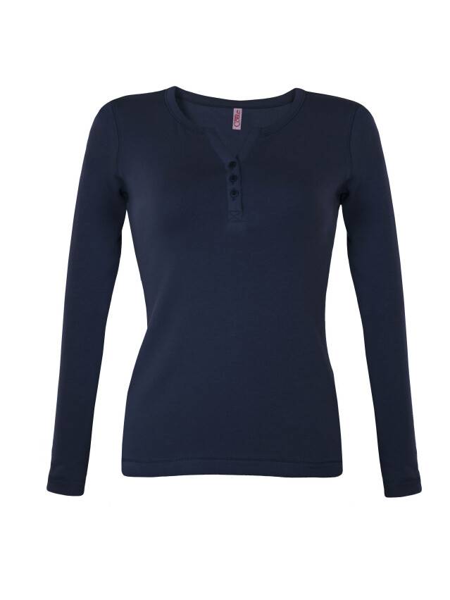 Women's polo neck shirt CONTE ELEGANT LD 599, s.158,164-100, dark blue - 1