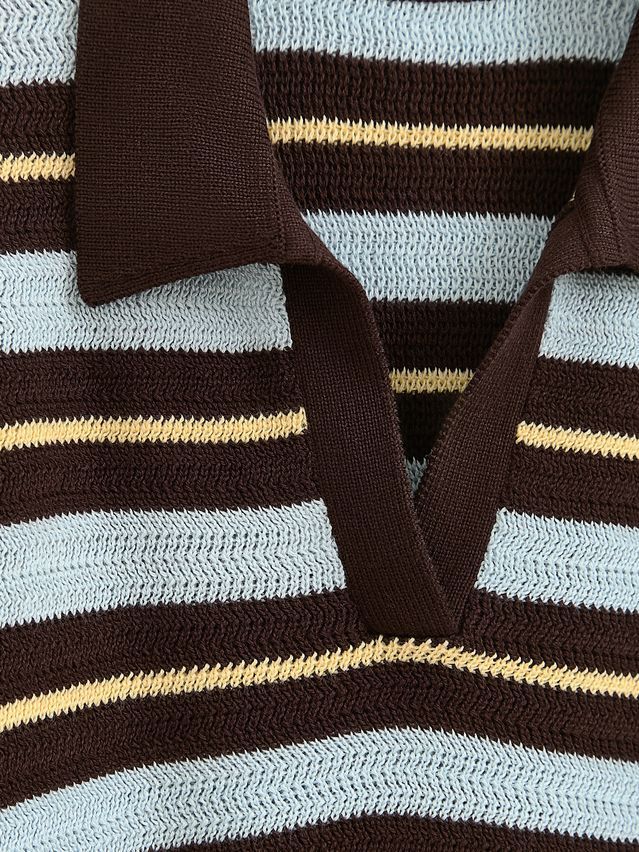 Women's pullover CONTE LDK25139, s.170-84, brown-blue-yellow - 8