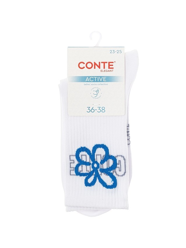Women's socks CONTE ELEGANT ACTIVE, s.23-25, 705 white - 4