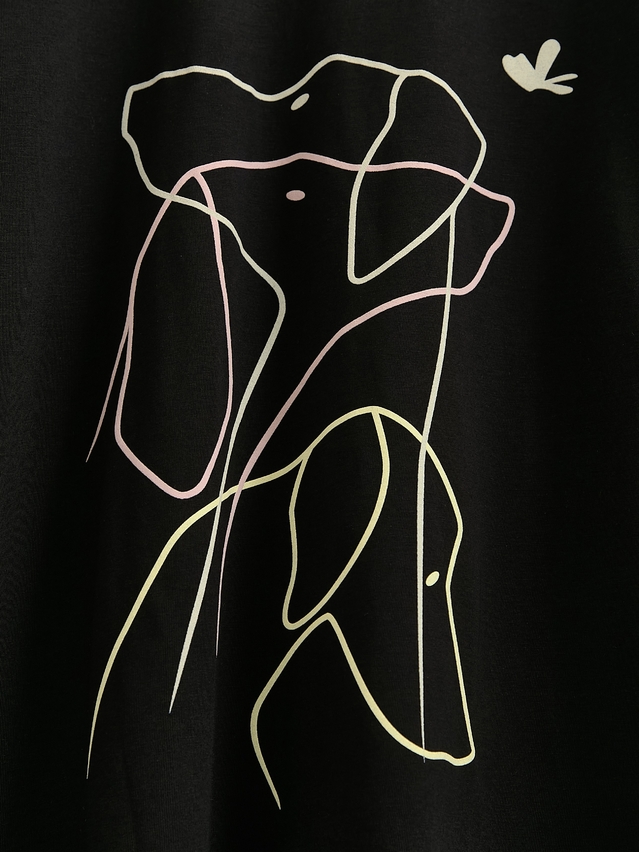 Women's polo neck shirt CONTE ELEGANT LD 3036, s.170-92, black-dogs - 7