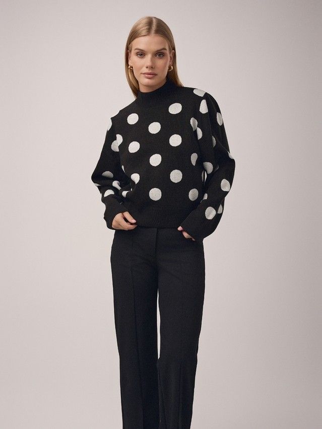 Women's pullover CONTE ELEGANT LDK23102, s.170-84, black-white - 5
