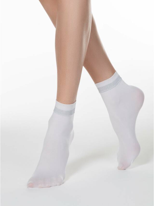 Women's socks CONTE ELEGANT FANTASY, s.23-25, silver-bianco - 1