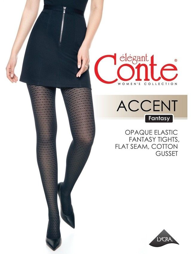 Women's tights CONTE ELEGANT ACCENT, s.2, nero - 4