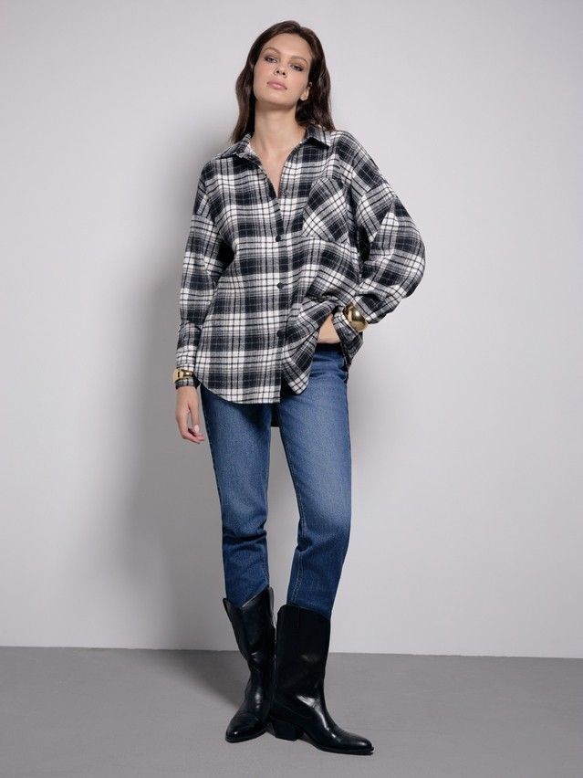 Women's shirt CONTE ELEGANT LRU 3162, s.170-84-90, black-white - 1
