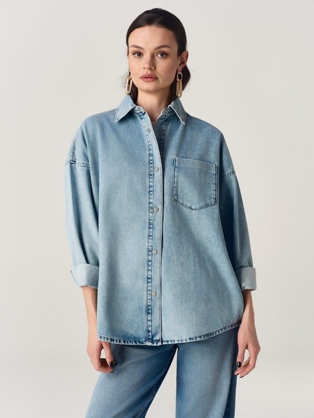 Denim windbreaker CONTE CON-925, s.170-84-90, light blue - 1