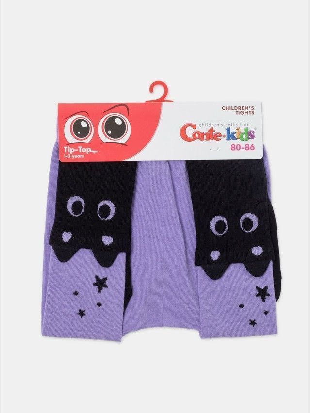 Children's tights CONTE-KIDS TIP-TOP, s.128-134 (20),689 black-lilac - 5