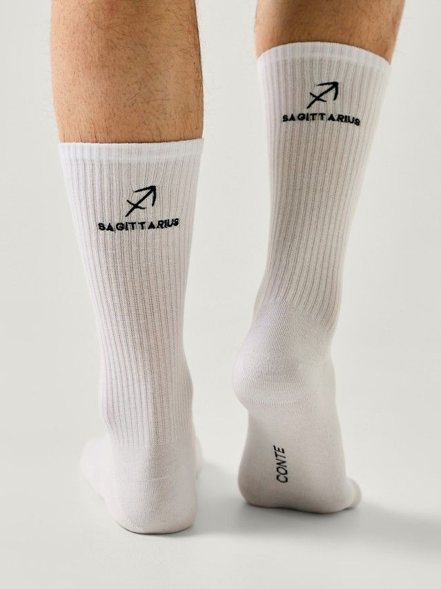 Men's socks CONTE, s.27-29, 664 white - 1